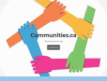 Tablet Screenshot of communities.ca